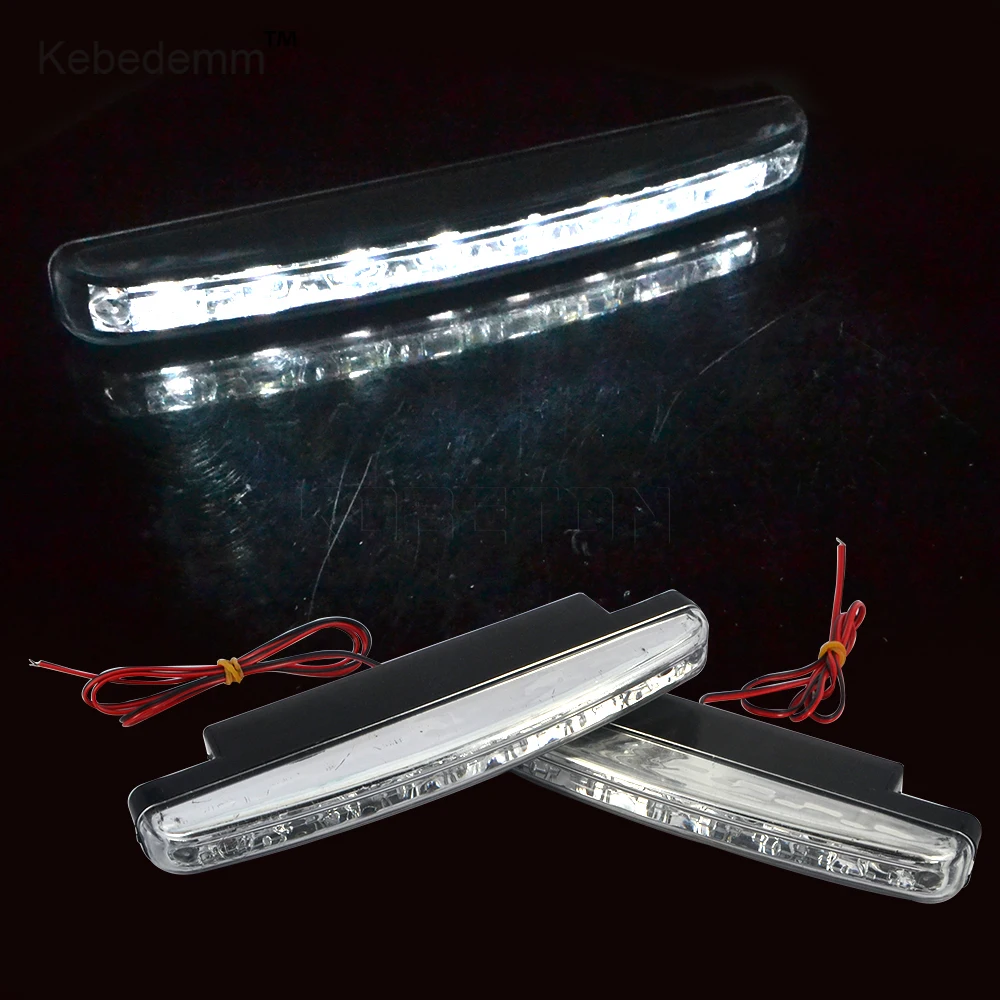 Kebedemm 2 шт. DC 12 В светодиодный Автомобильные дневные ходовые огни передние