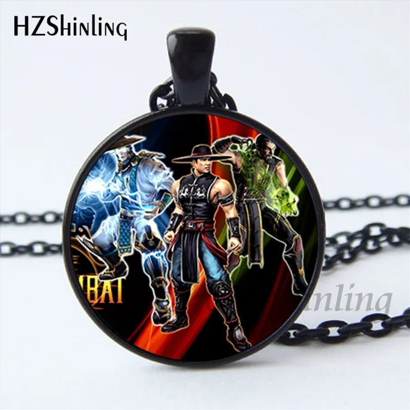 Новое поступление, ожерелье Mortal Kombat, ручная работа, стеклянный купол, Скорпион, Sub Zero, подвеска, ювелирное изделие, стимпанк, ожерелье, HZ1