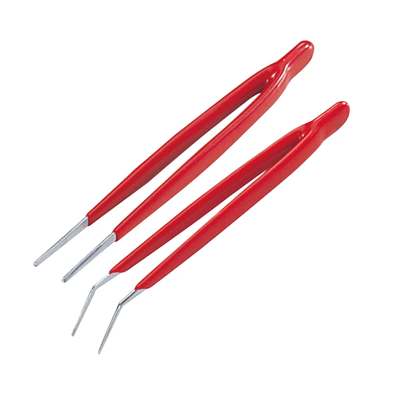 Pro'skit 908 T301 Изолированная нержавеющая сталь пинцет с острыми концами/колено для