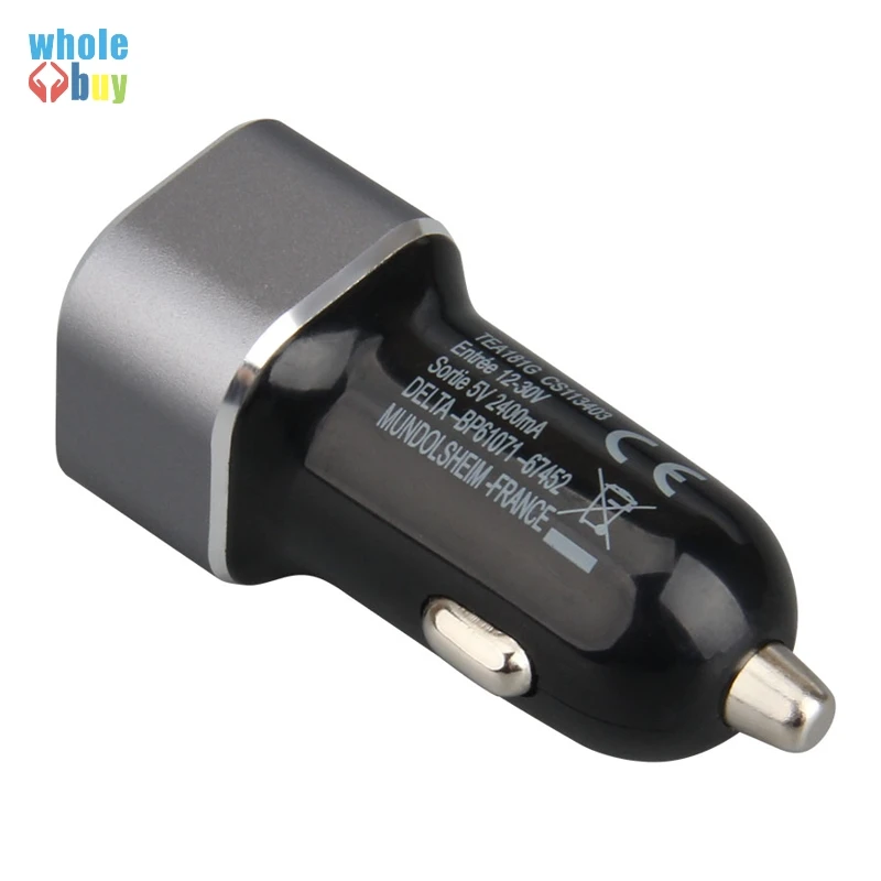 100 шт./партия автомобильное зарядное устройство с двумя USB-портами | Электроника