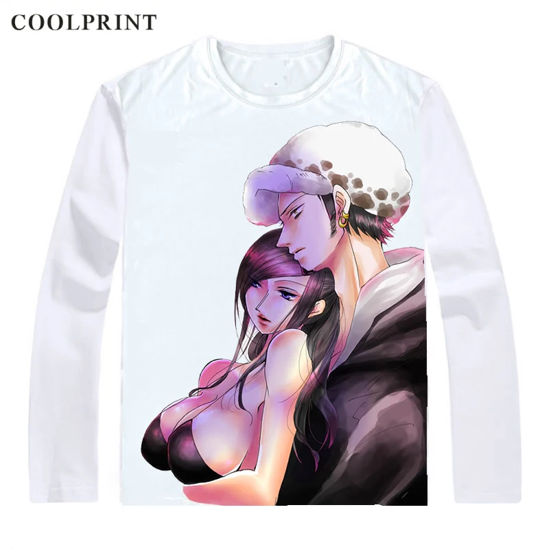COOLPRINT цельные Футболки с длинным рукавом рубашки Аниме Манга Wan Pisu соломенная