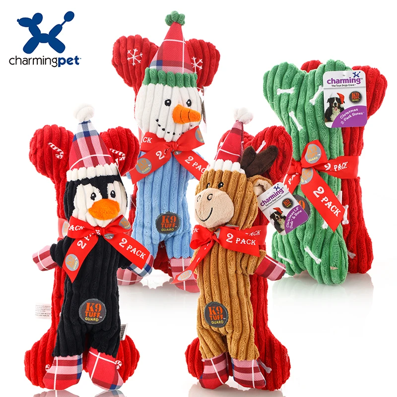 Charmingpet игрушки для собак лося Снеговик Пингвин обучение домашних животных пищат игрушки