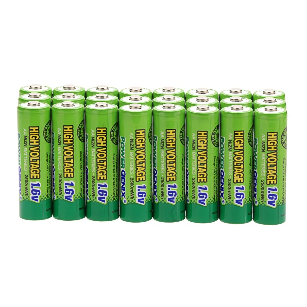 

Economical 20 PCS 2500 mwh 1.6V AA 2 A Ni-Zn Rechargeable Battery