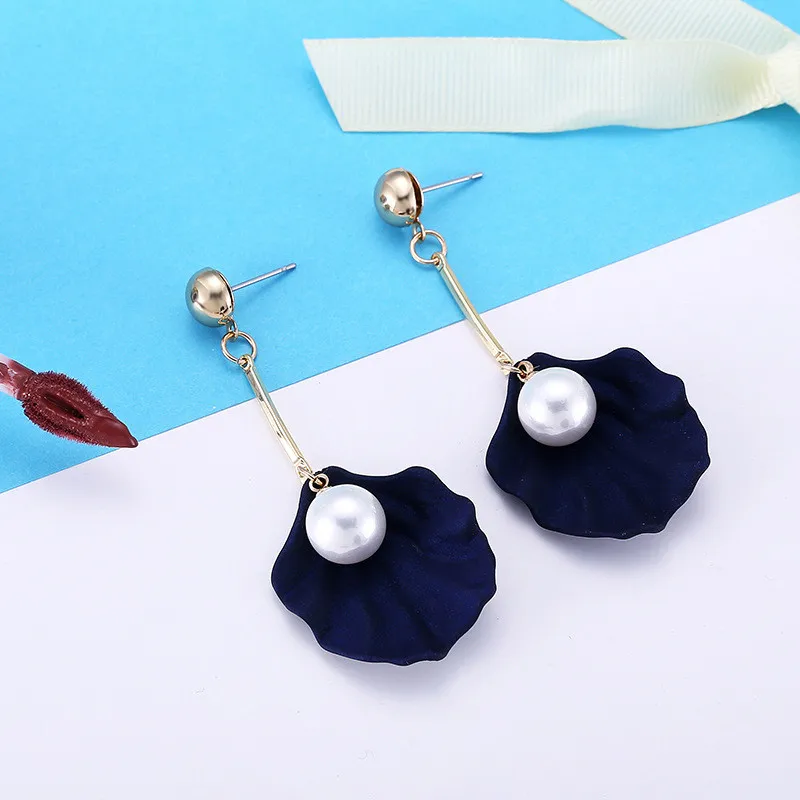 Pameng 3 цвета Shell Имитация Перл кисточкой серьги для Для женщин классические