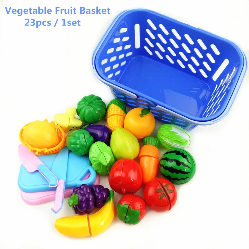 Корзины пластиковые для фруктов и овощей, 23 шт./компл., Кухонные Игрушки для раннего развития и образования, детские игрушки от AliExpress WW