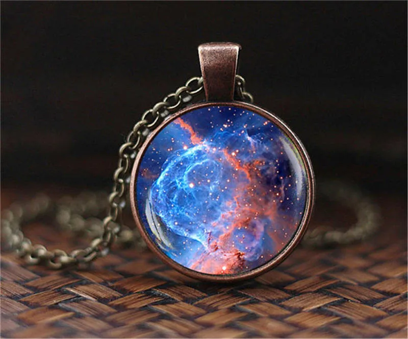 Nebula Galaxy астрономическая подвеска Солнечный Системы ювелирные изделия с принтами Вселенной, космоса ожерелье Млечного Пути ювелирные изделия - Окраска металла: 3