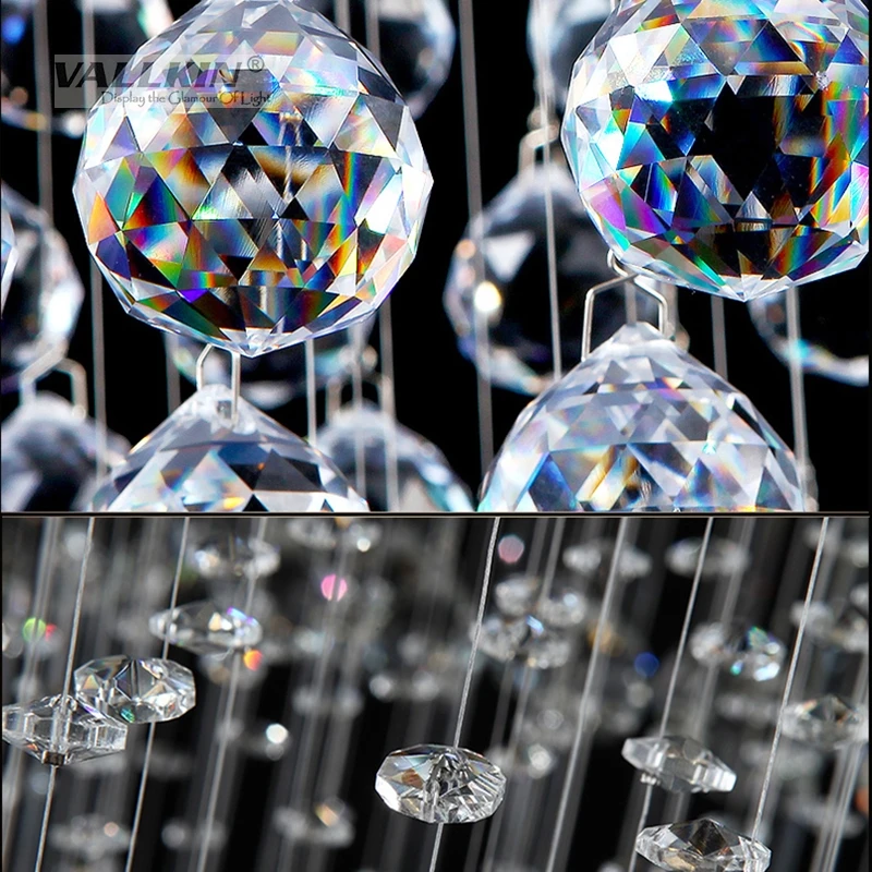 Лучшая цена Современные хрустальные люстры K9 большая гостиничная люстра