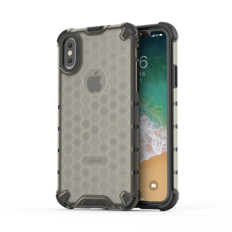 2 в 1 Гибридный ТПУ + PC бронированный чехол для iPhone XS Max XR X 7 8 Plus 6 6S прочный узор