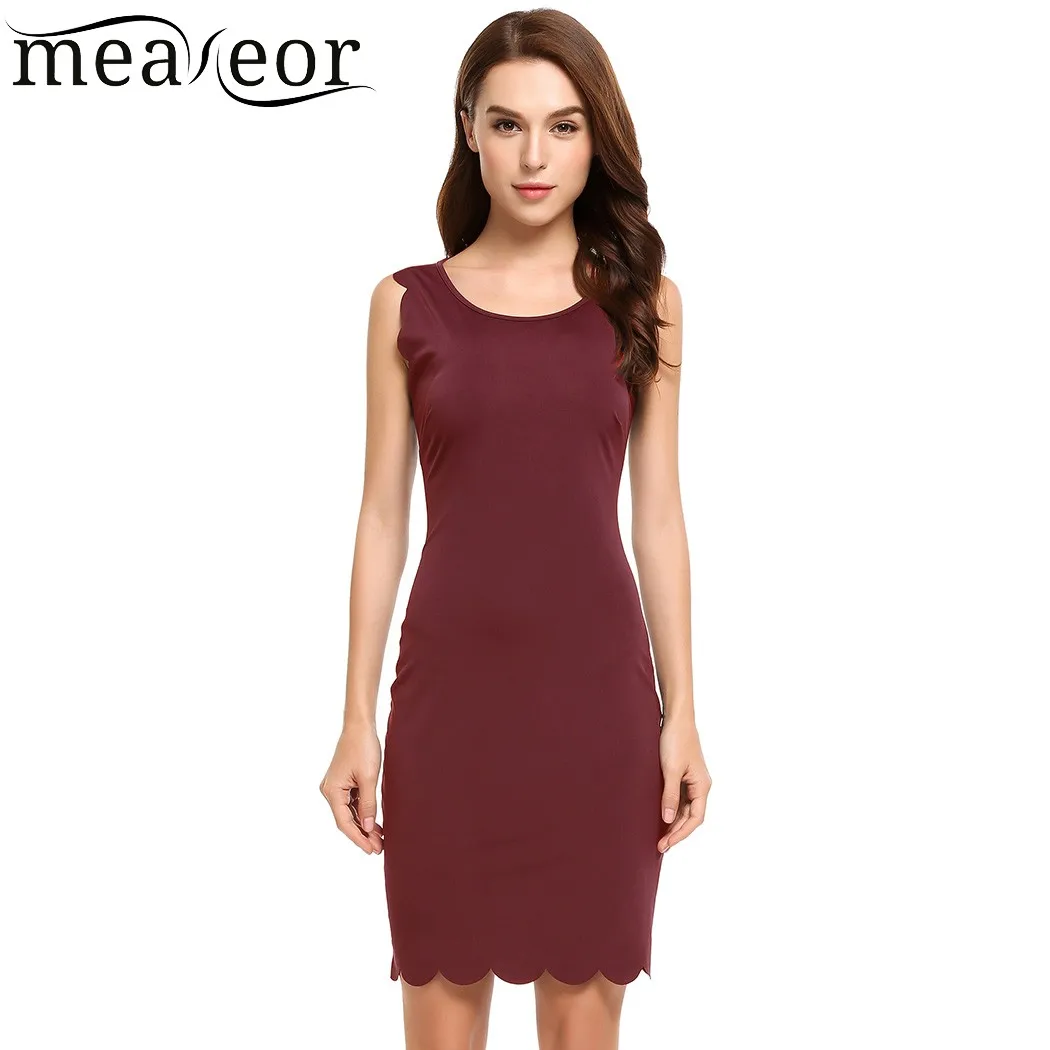 Meaneor Повседневное Мини Танк Карандаш Платья для женщин Для летние эластичные