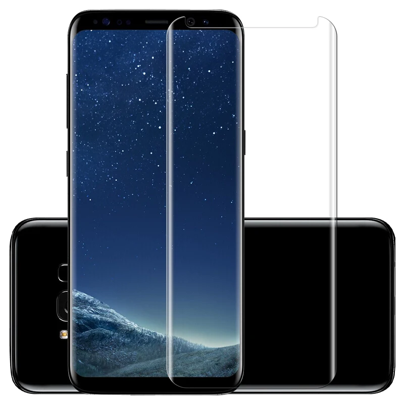 Transparent 3D Защитное стекло для экрана для samsung Galaxy S8 S9 Plus, полное покрытие, изогнутое закаленное стекло, пленка для samsung Galaxy s9 - Цвет: Transparent