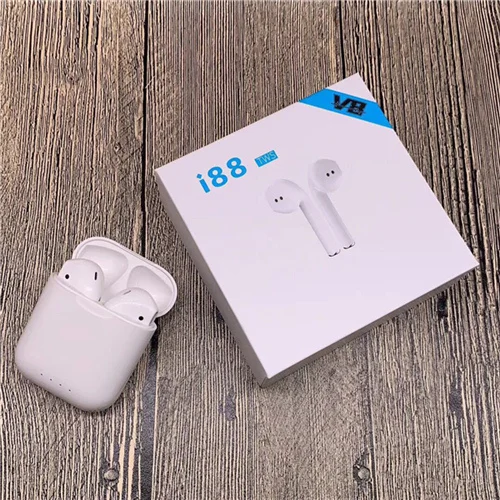 Fviyi i88 Tws Bluetooth Музыкальные наушники беспроводные стерео наушники сенсорное управление ушные вкладыши для детей Рождественский подарок с оригинальной коробкой - Цвет: White
