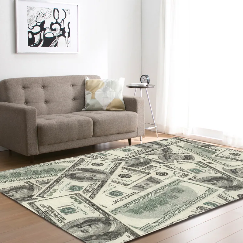 

Newspaper dollar Rugs And Carpets For Home Living Room Kids Large Bedroom Parlor Hallway kitchen Door Floor Bath Mats