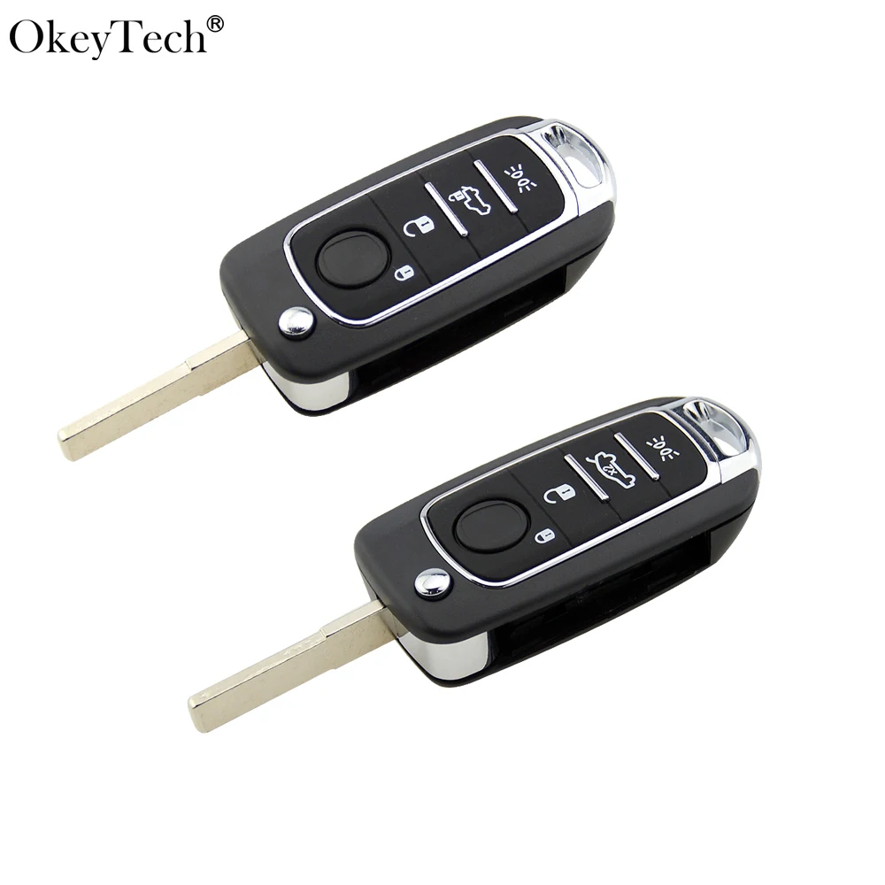 Okeytech 4 кнопки разные сменный Автомобильный складной дистанционный ключ оболочка