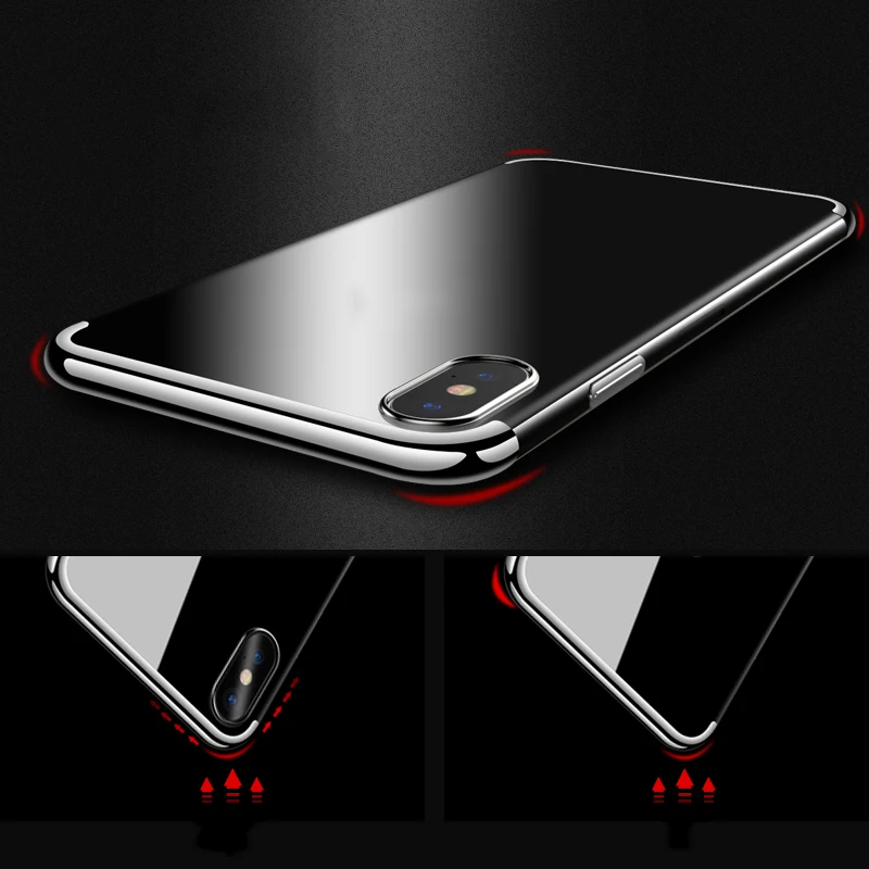 Suntaiho для iPhone прозрачный мягкий ТПУ чехол телефона XS Max XR 8 7 6 6S Plus гальванический