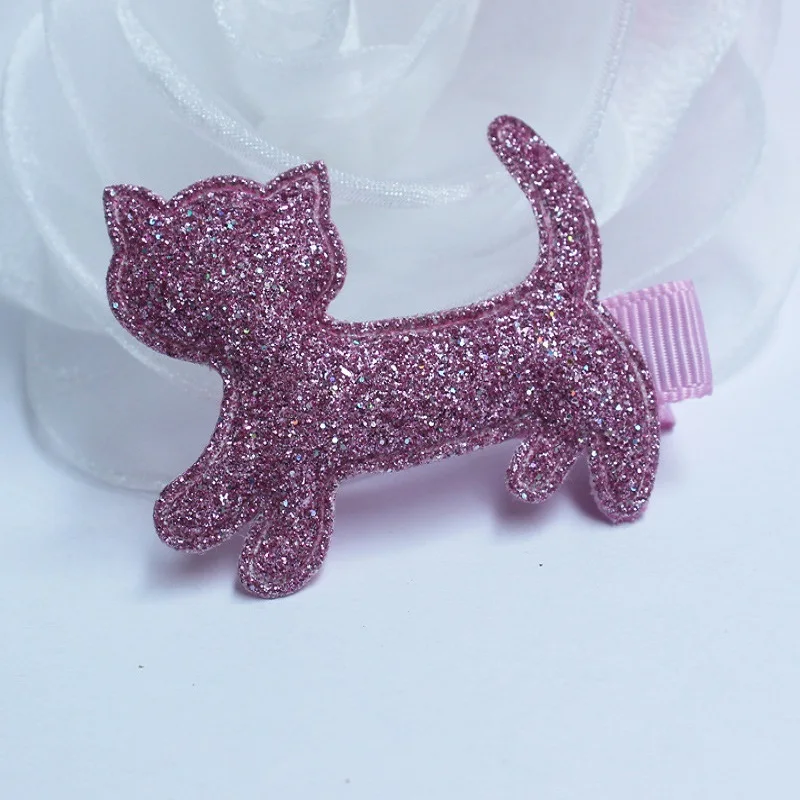 Красочная заколка для волос с маленьким котенком девочек Милая Красная розовая