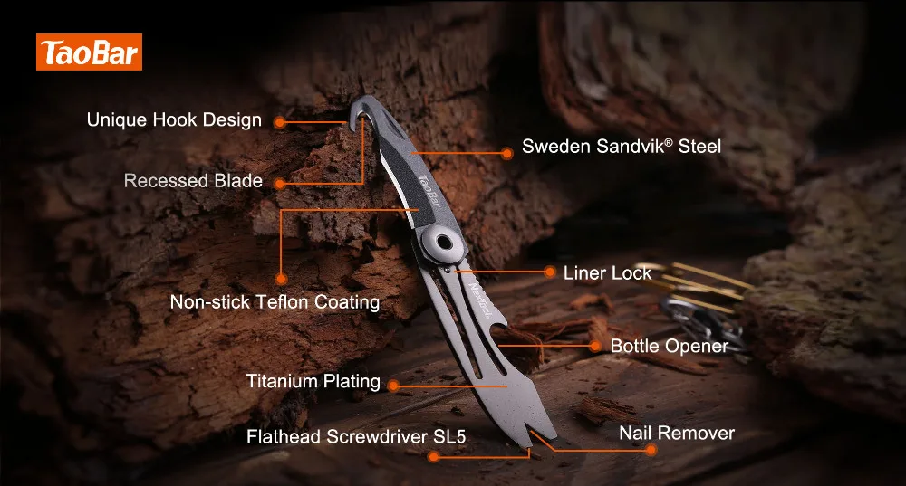 NEXTOOL Multi-function Box Opener Cutter Mini Rescue Knife Taobar | Инструменты