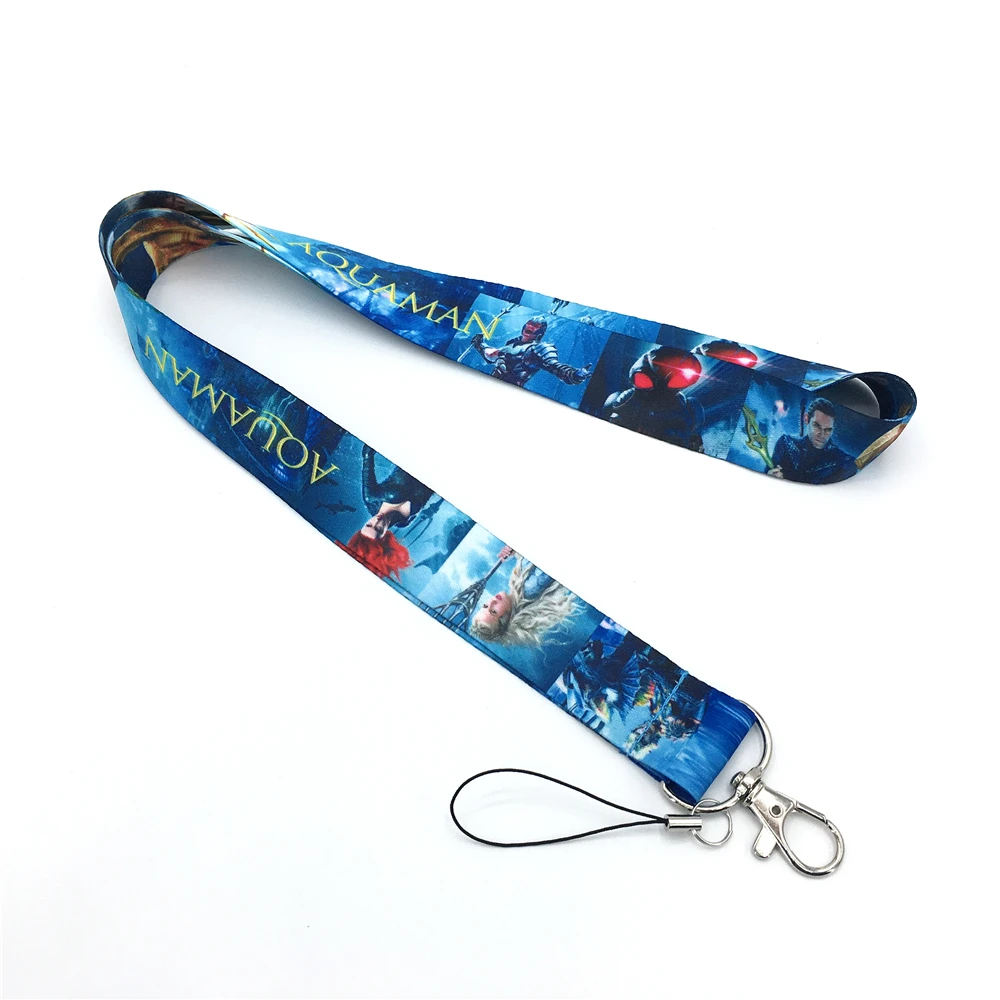 New 2018 film Aquaman Lanyard Neck Straps Cell Phone Rope ID Card Keychain Pendant Fashion gifts | Украшения и аксессуары