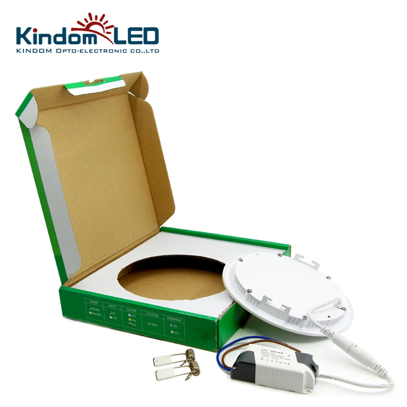 KINDOMLED Round LED Panel Light AC85-265V IP44 2835SMD 3/6/9/12/15/18/20W ceiling Ultra lamp downlight indoor lighting | Лампы и