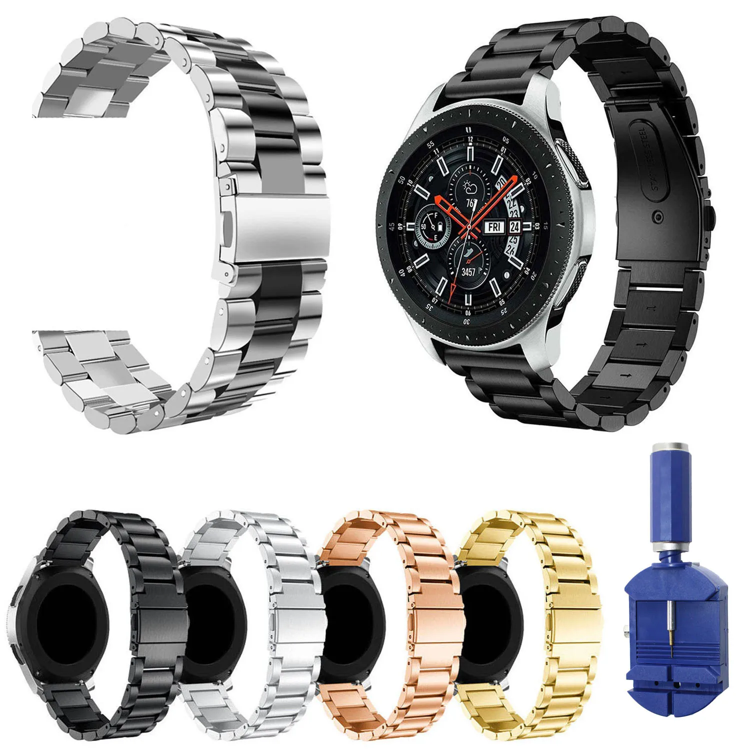 Ремешок для часов Huawei Watch GT браслет из нержавеющей стали Samsung Galaxy 46 мм Gear S3 Classic
