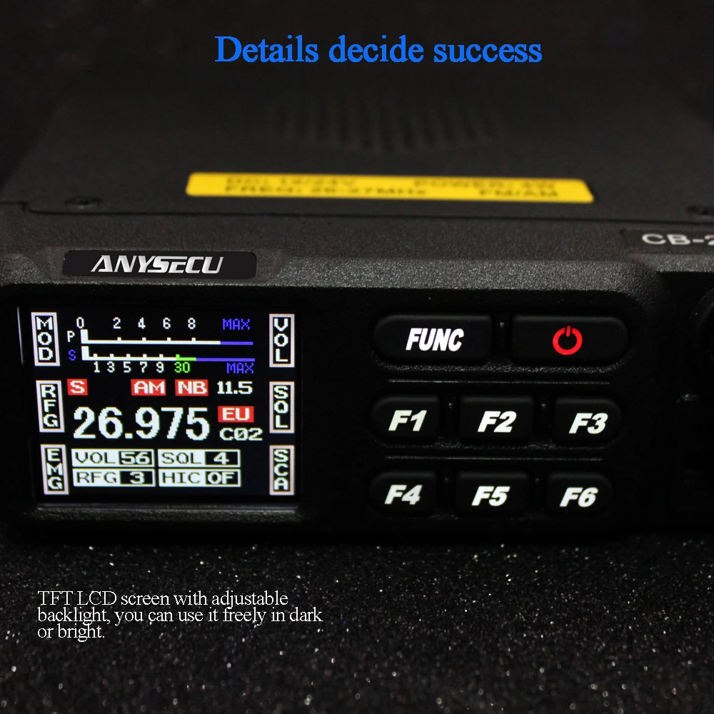2 шт. Новый CB радио anysecu A-CB27 коротковолновый мобильный 26 965-27 405 МГц AM/FM Citizen бренд