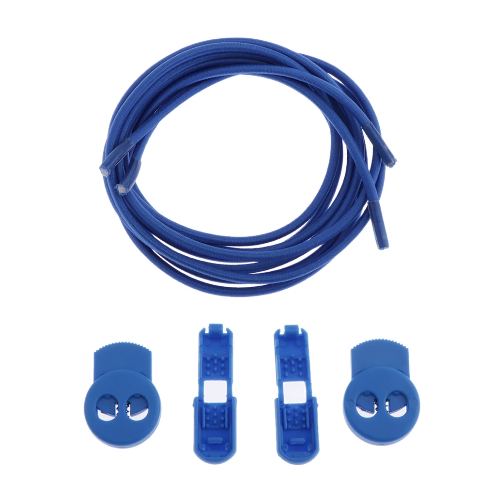 Royal Blue Модные эластичные шнурки простой замок шнурки без галстука Триатлон беговые кроссовки кружева для пеших прогулок футбол триатлон, Велоспорт - Цвет: Royal Blue