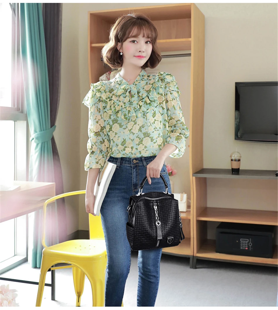 Lonoolisa кофточки с изображением слона рюкзак 3-в-1 Для женщин кожаный рюкзак на молнии школьные сумки для девочек подростков Sac A Dos Femme