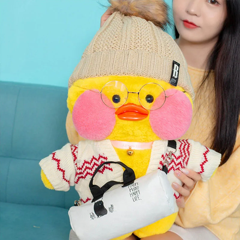 50 см Kawaii LaLafanfan кафе утка плюшевая игрушка милые животные мягкие куклы детские