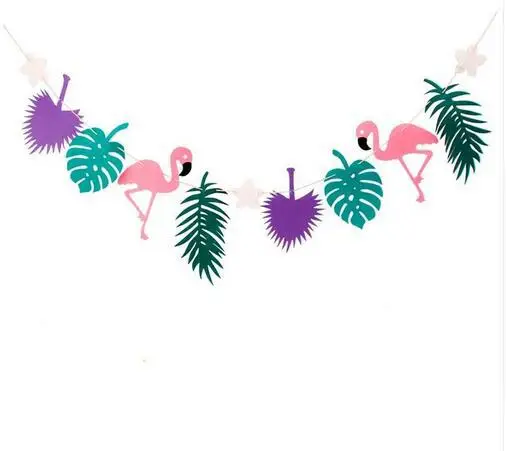 banner 2 Гавайские вечерние украшения Фламинго гирлянды воздушные шары для Луау вечерние пляжные летние тропические предметы для украшения дня рождения - Цвет: banner 2