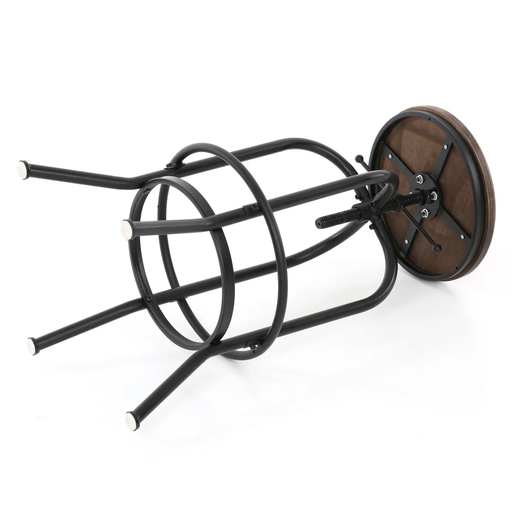 IKayaa FR в наличии поворотные барные стулья промышленная мебель табурет из сосновой