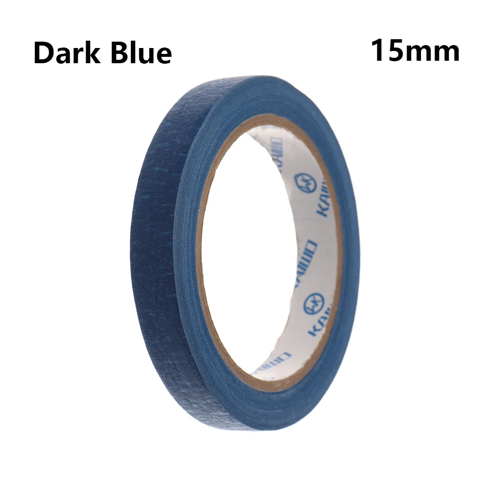 15mm - dark blue 30 м цветная Малярная клейкая лента, клейкая бумага для рисования, художественный декор, ремесло, универсальный автомобильный стикер, лента - Цвет: 15mm - dark blue