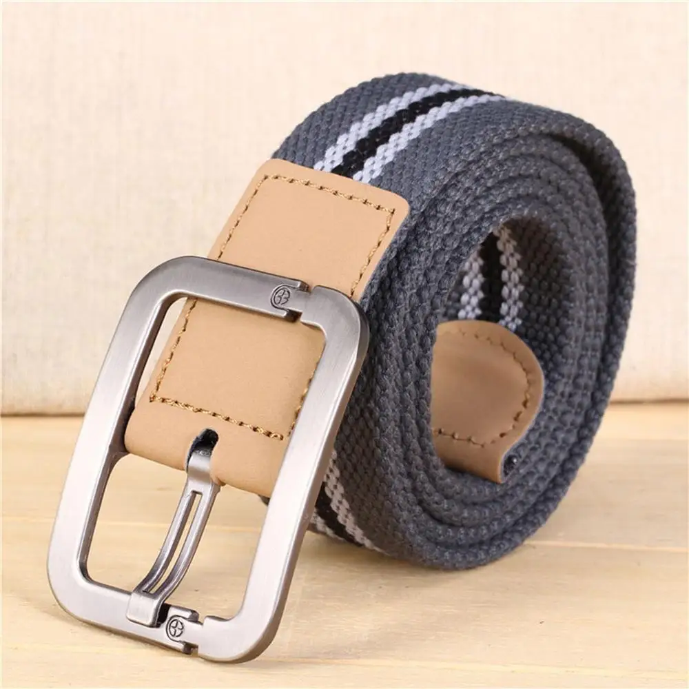 Модные мужские холщовые ремни FAJARINA с пряжкой язычком повседневные настоящие