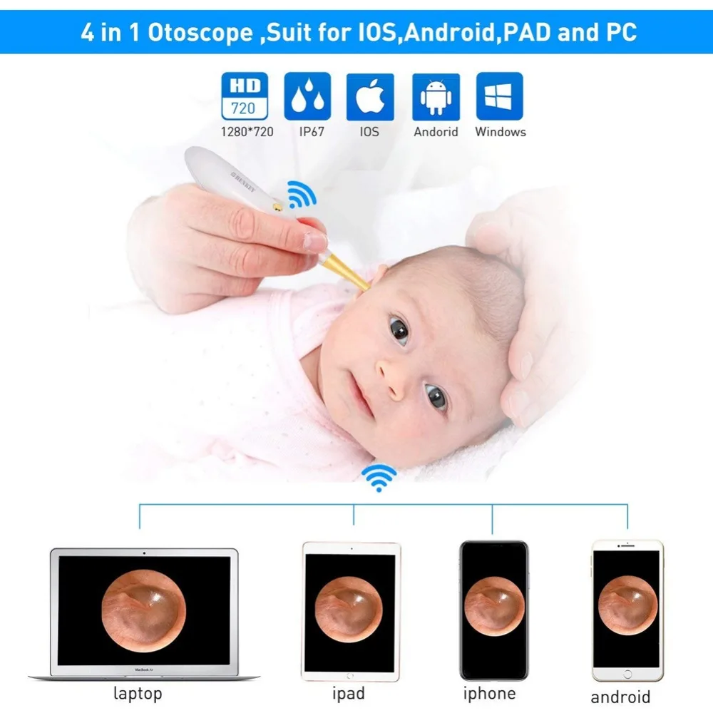 Портативный Новый диагностический светильник Otoscope увеличительное перо ушной
