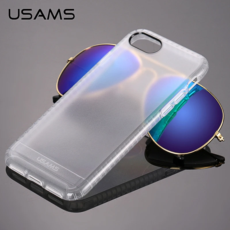 For iPhone 7 TPU Case USAMS Mingo Series Anti-knock Back for 4.7 inch &amp Plus 5.5 Impact protection |