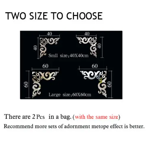 3D акриловая зеркальная Настенная Наклейка s подвесная для фотографий наклейка DIY