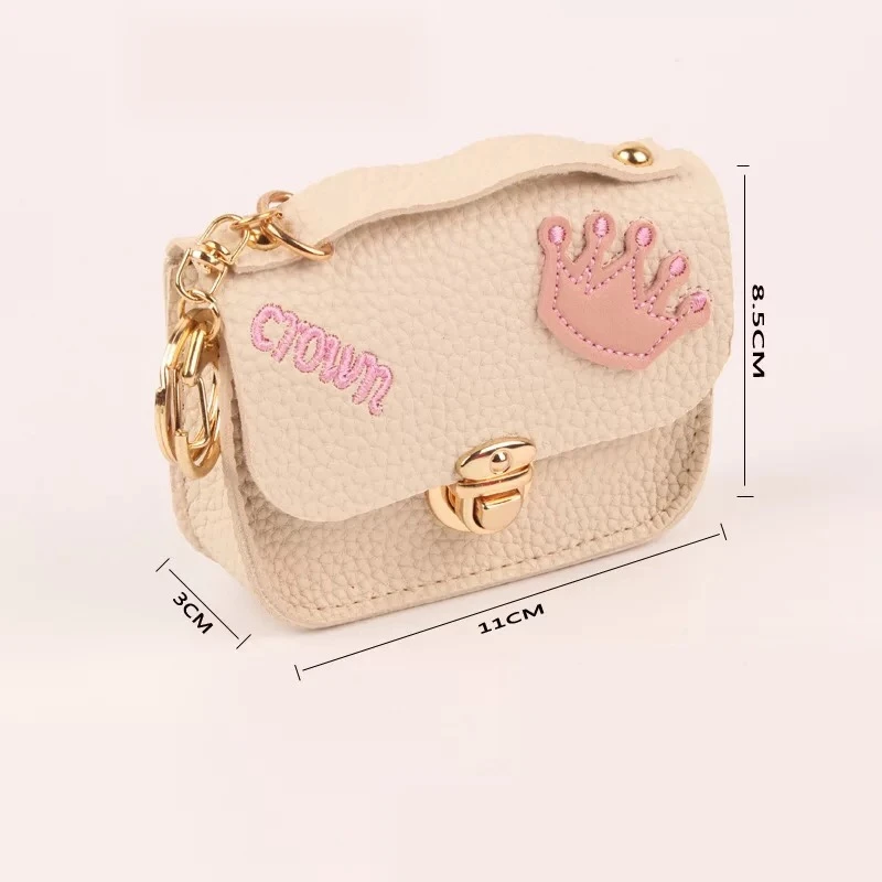Crown - Beige 1 шт., модные мини сумочки, сумочки, супер кавайный мультяшный Детский кошелек, сумочка для ключей, карточек, подарок для девочек и женщин - Цвет: Crown - Beige