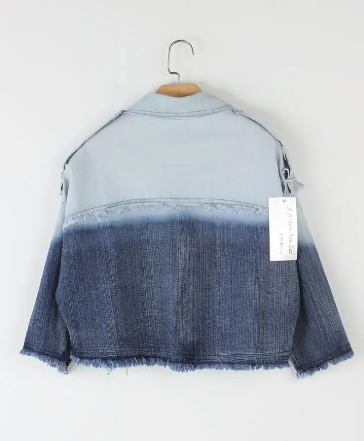 Женское Новое поступление модные Лоскутные Джинсовые куртки верхняя одежда