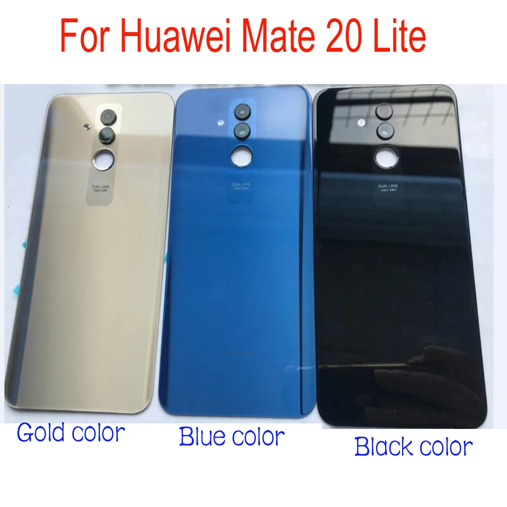 Оригинальная новая задняя крышка батареи для huawei mate 20 Lite, задний Чехол для телефона, корпус двери+ камера, стекло объектива, запчасти для телефона