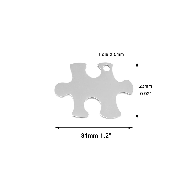 Risul пустые головоломки пара шармов кулон для персонализированных заказных