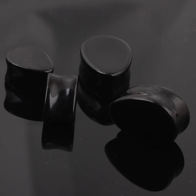 Каменная затычка для ушей драгоценные растяжки туннель тела коническое седло