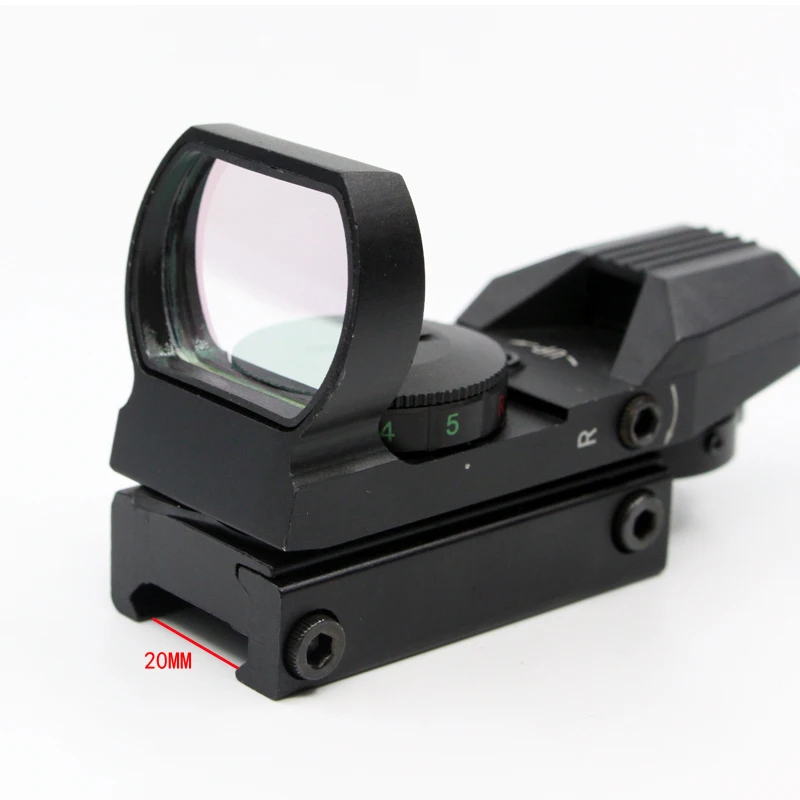 Huntin 20 мм Ferroviaire Lunette Chasse Optique holographhique Chaude Red Dot Sight Reflex 4 Tactique Fusil de Hot SalRed | Спорт и