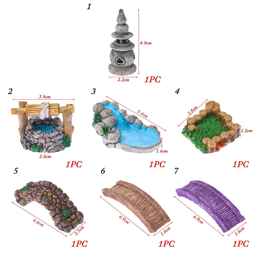 7 видов стилей сказочные миниатюры украшения сада микро пейзажи DIY Смола ремесло