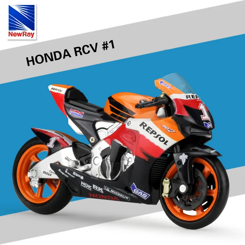 1:18 HONDA дистанционного управления RCV № 1 модель мотоцикла HONDA дистанционного управления RCV Moto GP литья под давлением Moto для хранения детских игрушек, подарки на день рождения;
