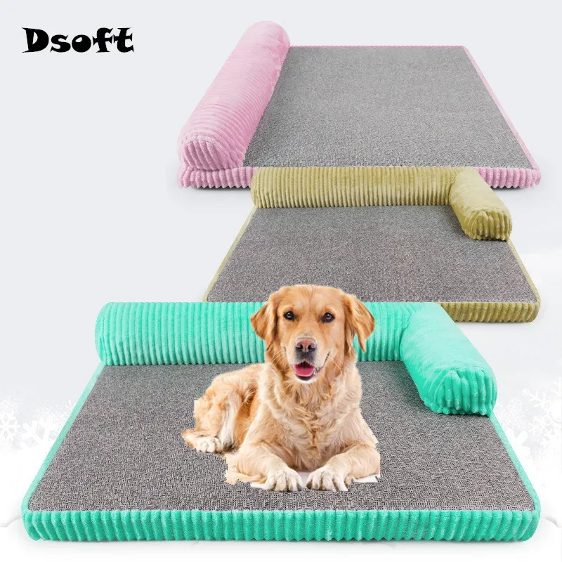 Dog Bed for Large Dogs Waterproof Detachable Lounger Sofa Summer Cool Mat Sleeping Kennel Bed Sofa Kennel Square Pillow Pet Mat