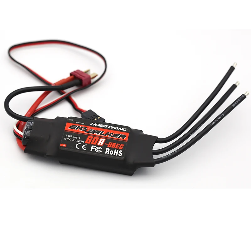 Hobbywing SkyWalker 60A 2-6S Lipo бесщеточный мотор ESC для самолетов на дистанционном