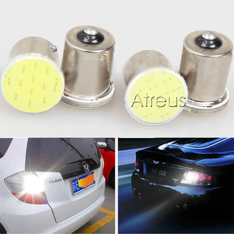 EALEN 2X 12V Car LED 1156 COB parking Reverse Backup Light Auto car Lamp Bulb White DC Clearance lights Automobiles accessories |