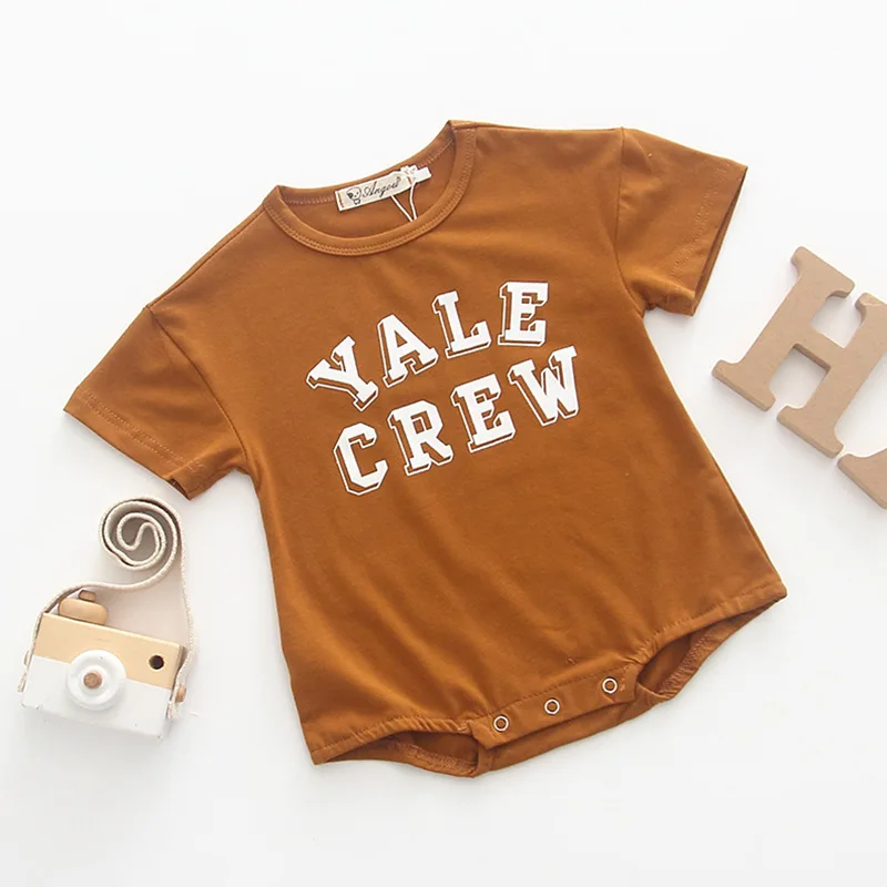 2019 летний детский комбинезон для маленьких мальчиков и девочек с надписями