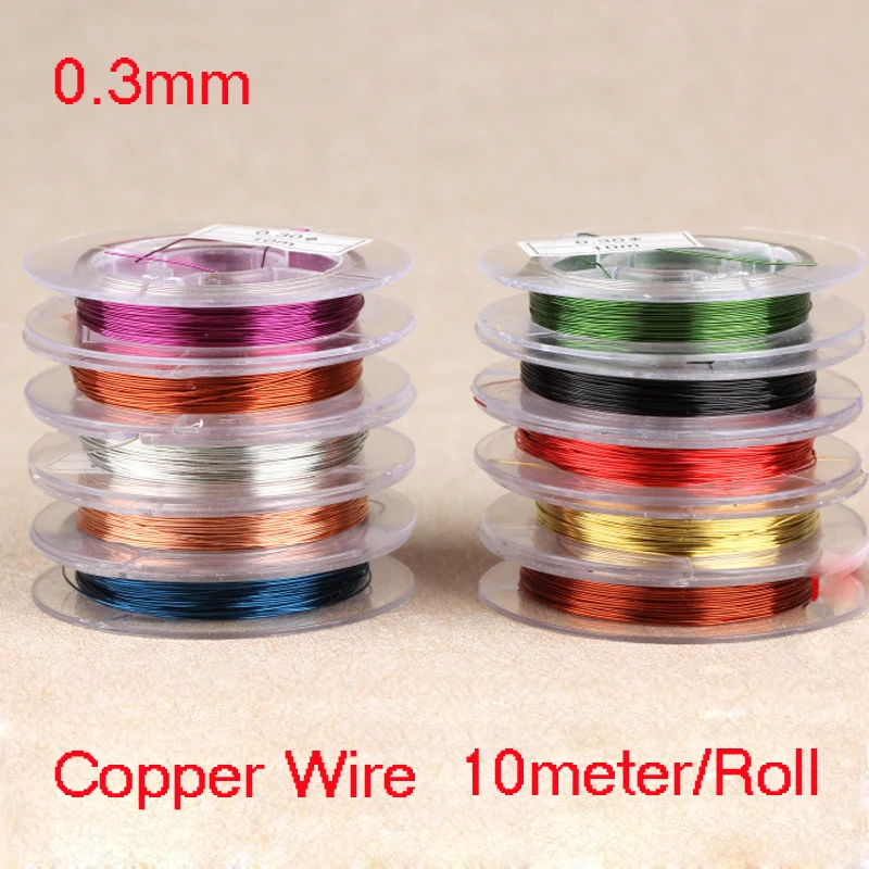 

YAGE 0.3mm 10M/Roll Mixed 10 Colors Copper Wires Beading Wire DIY Jewelry Findings Brass Ropes Cords,bijoux making