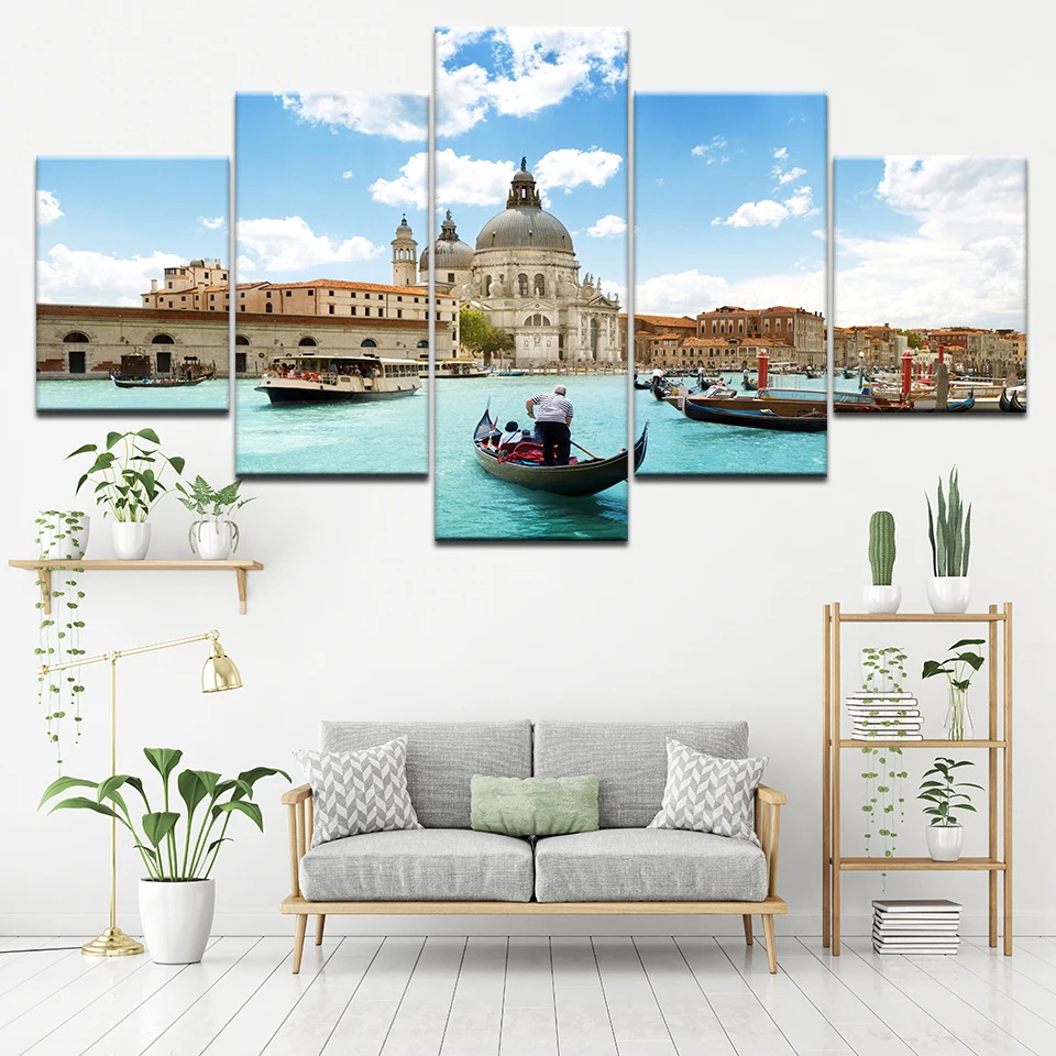 Современные Настенные Краски ing Италия церковь Венеция город на воде пейзаж
