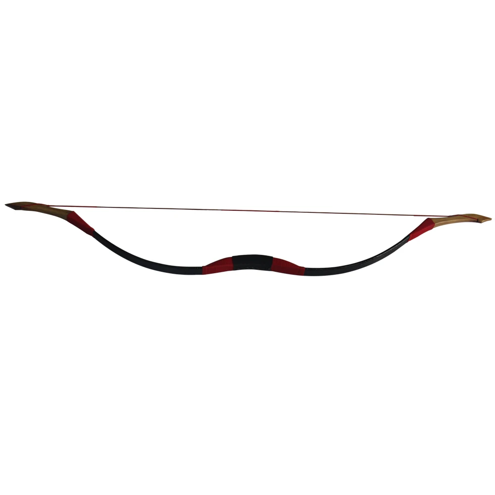 

New Traditional Handmade Longbow Recurve Archery Fiberglass Hunting Black Leather Bow Outdoor Sport