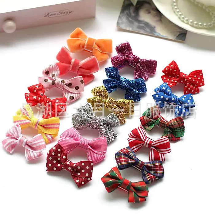

2015 Pet accessories Europe-wide bow hairpin jewelry trade Dog hair accessories Dog grooming 50pcs/lot